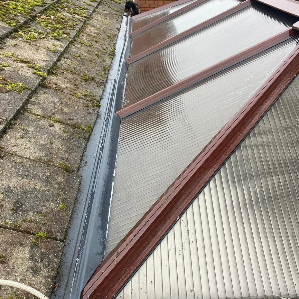 Conservatory roof cleaning after cleaning