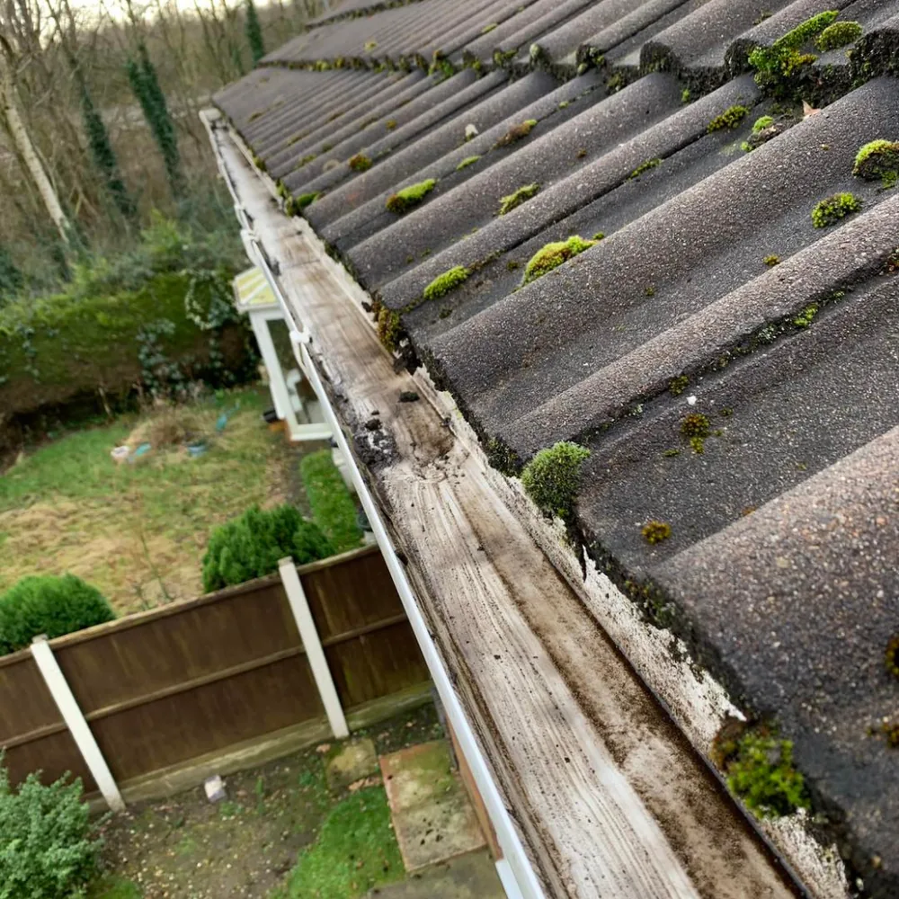 Gutter vacuum clearance example 1 after cleaning