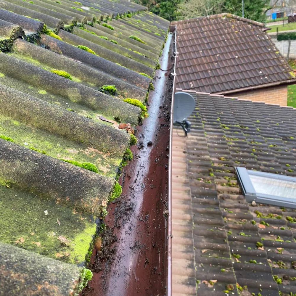 Gutter vacuum clearance example 2 after cleaning