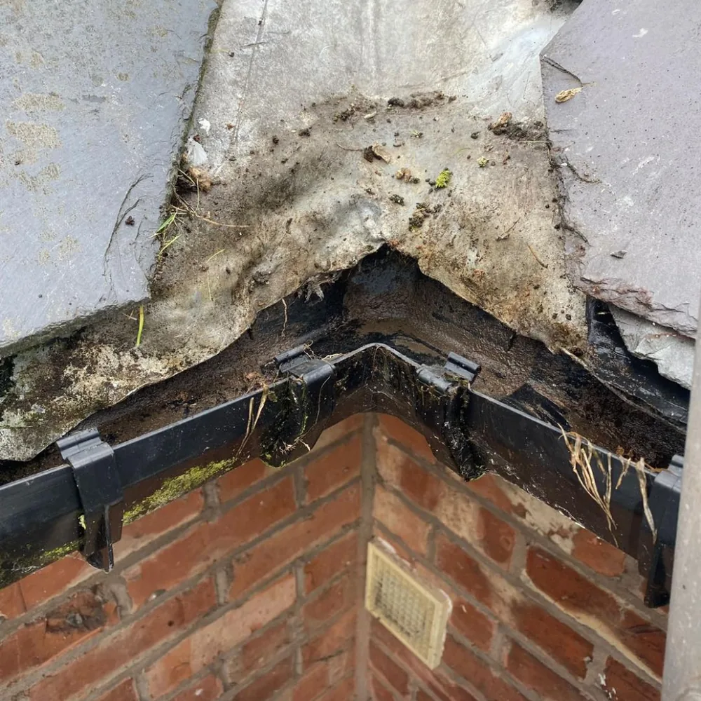 Gutter vacuum clearance example 3 after cleaning