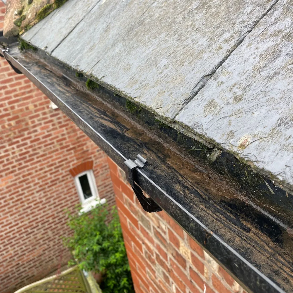 Gutter vacuum clearance example 7 after cleaning